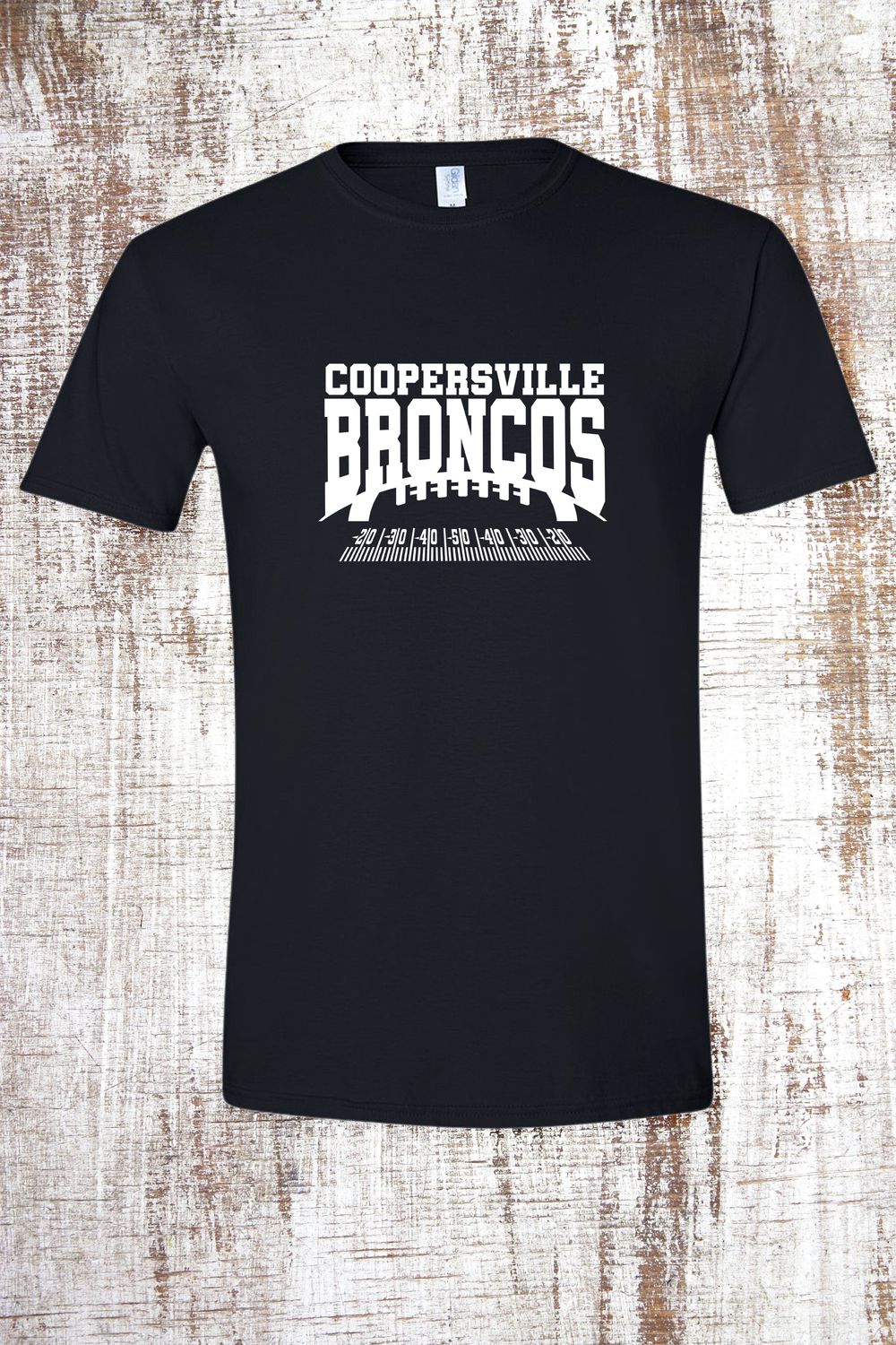 Coopersville Football Field Short Sleeve T-Shirt, Color: Black