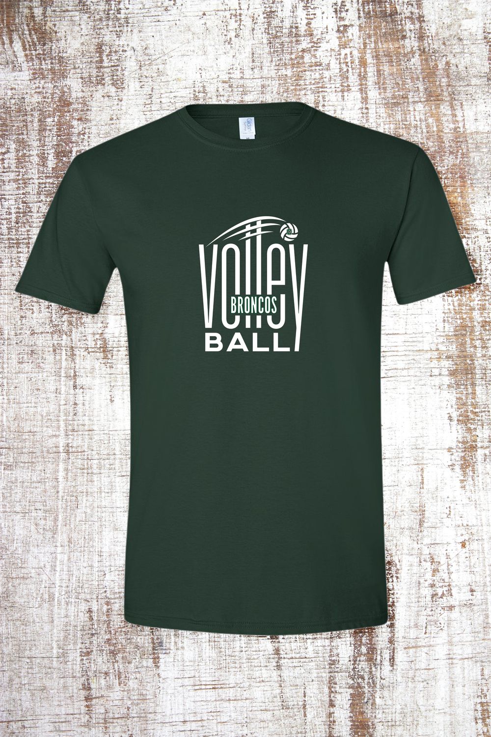 Coopersville Broncos Reach Volleyball Short Sleeve T-shirt, Color: Green