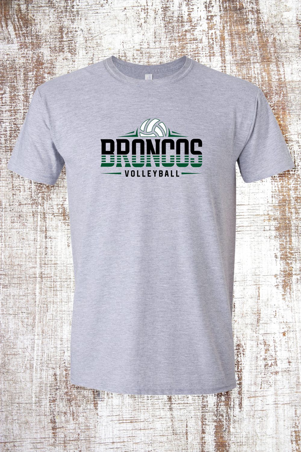 Broncos Volleyball Short Sleeve T-Shirt, Color: Sport Grey