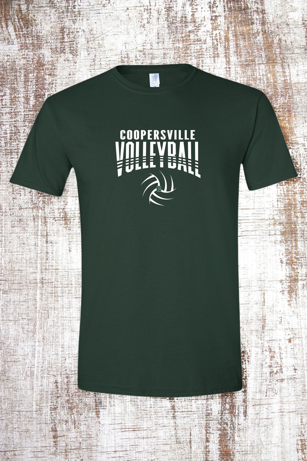 Coopersville Volleyball Short Sleeve T-shirt, Color: Green