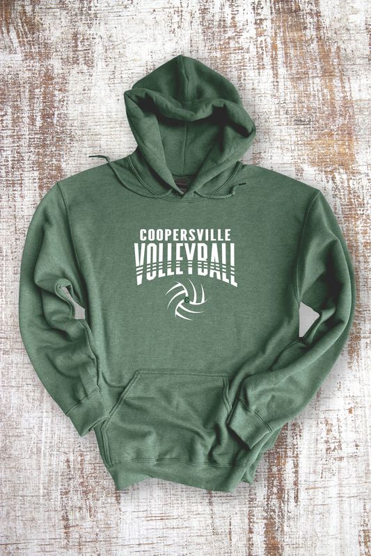 Coopersville Volleyball Sweatshirt - hooded and crew