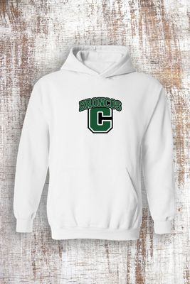 Varsity Arch Broncos Sweatshirt - hooded and crew