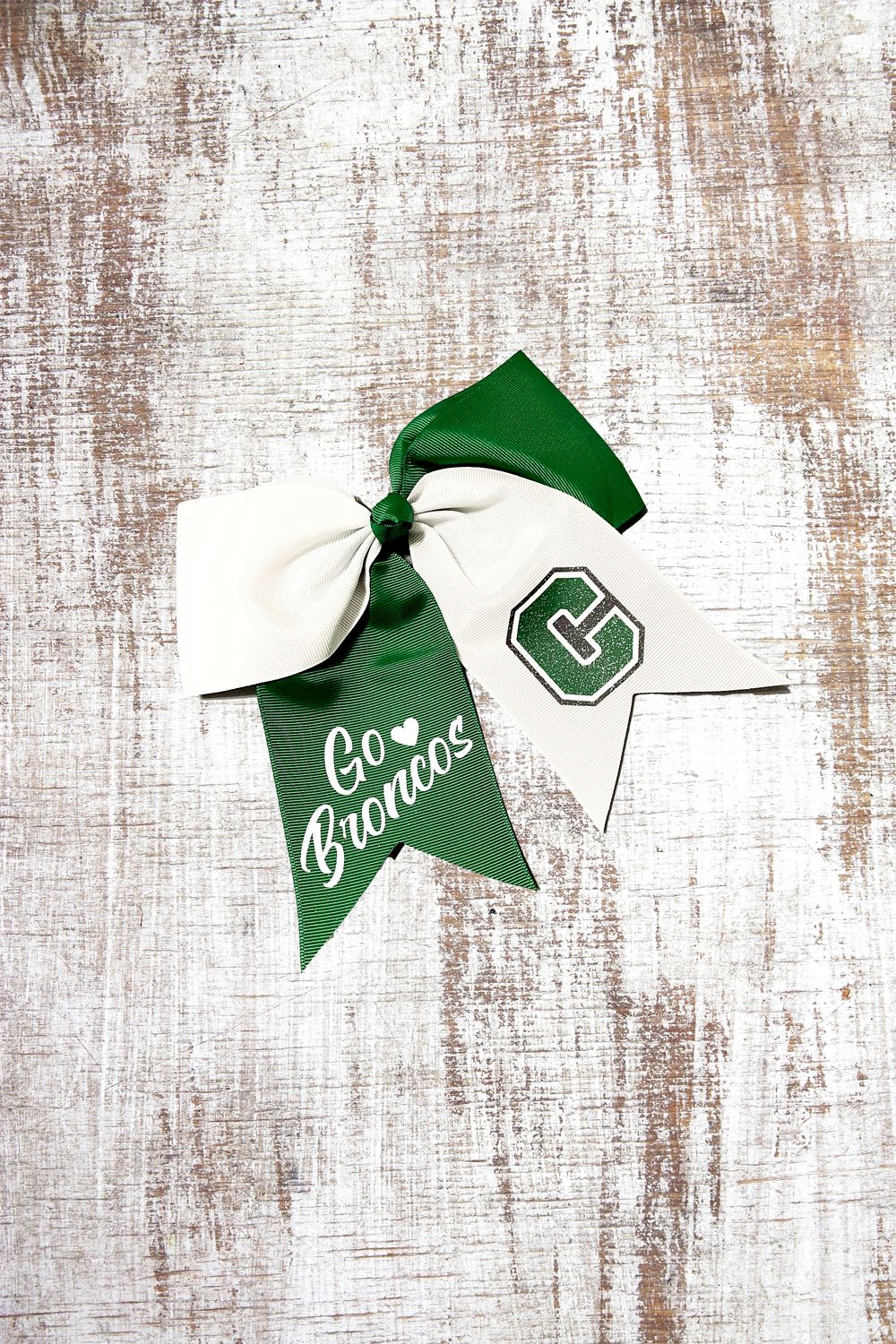 Go Broncos GLITTER Cheer Bow