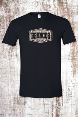 Camo Hexagon Broncos Short Sleeve T-shirt