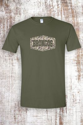 Camo Hexagon Broncos Short Sleeve T-shirt