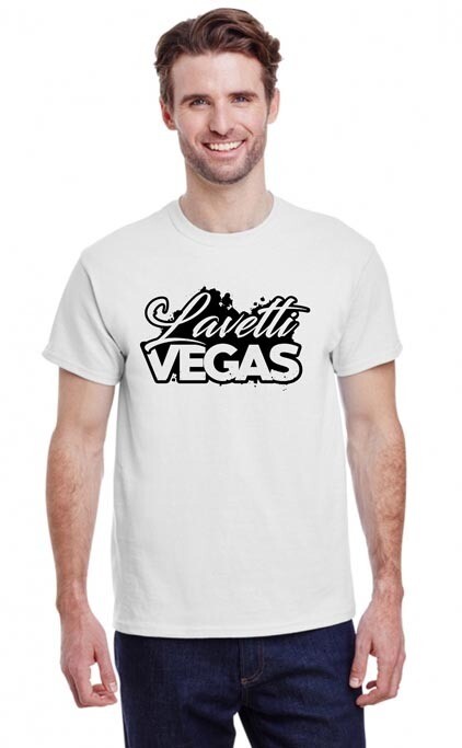 Lavetti Vegas Logo White T Shirt