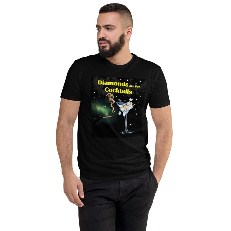 Diamonds are For Cocktails Hip & Cool Mens Fitted Short Sleeve T-shirt