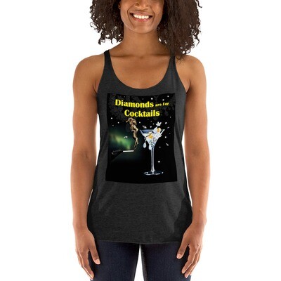Diamonds are For Cocktails Hip & Cool Women's Racerback Tank Top