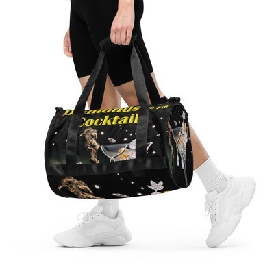 Diamonds are For Cocktails Hip & Cool All-Over Print Gym Bag