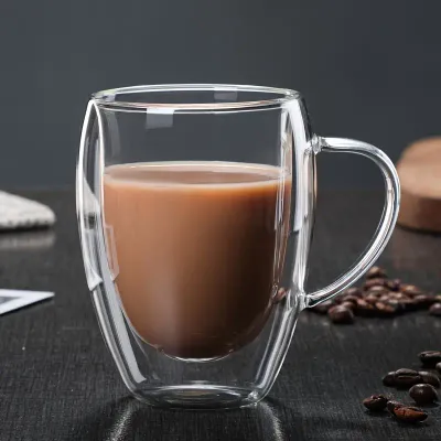 Double-Walled Glass Coffee Mug 250/350 ml