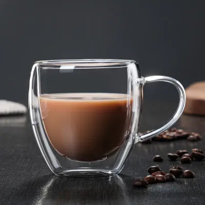 Double-Walled Glass Coffee Mug 250/350 ml