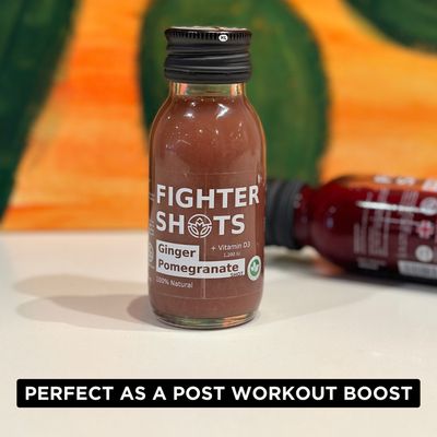Fighter Shots Ginger + Pomegranate Shot + Vitamin D 60ml (Immunity Booster)