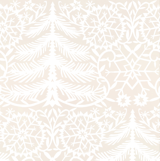 Paper Cut Trees, white