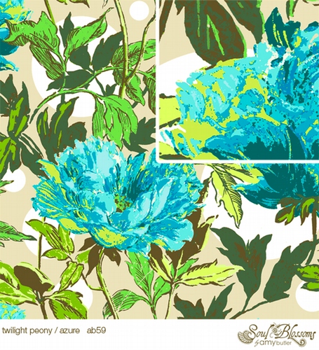 Twilight Peony, azure