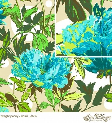 Twilight Peony, azure
