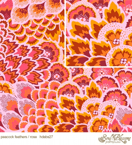 Peacock Feathers, rose
