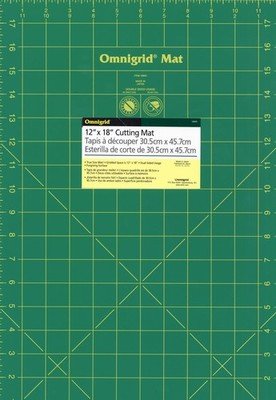 Cutting Mat Green with Yellow Grid 12in x 18in