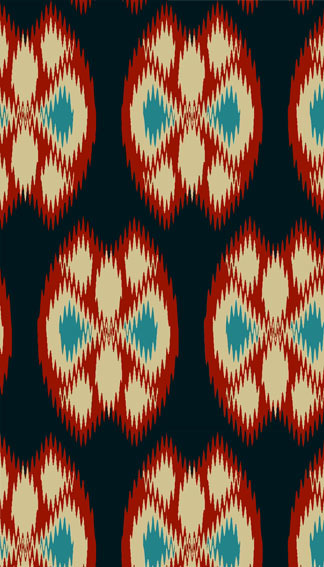 Ikat Medallion, black