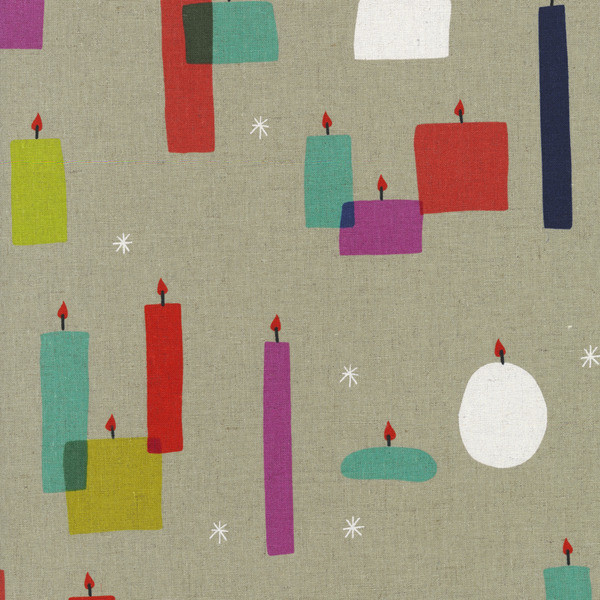 Light A Candle (lin/cot canvas), natural multi