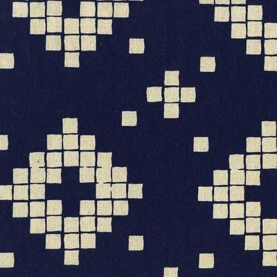 Tile (lin/cot canvas), navy
