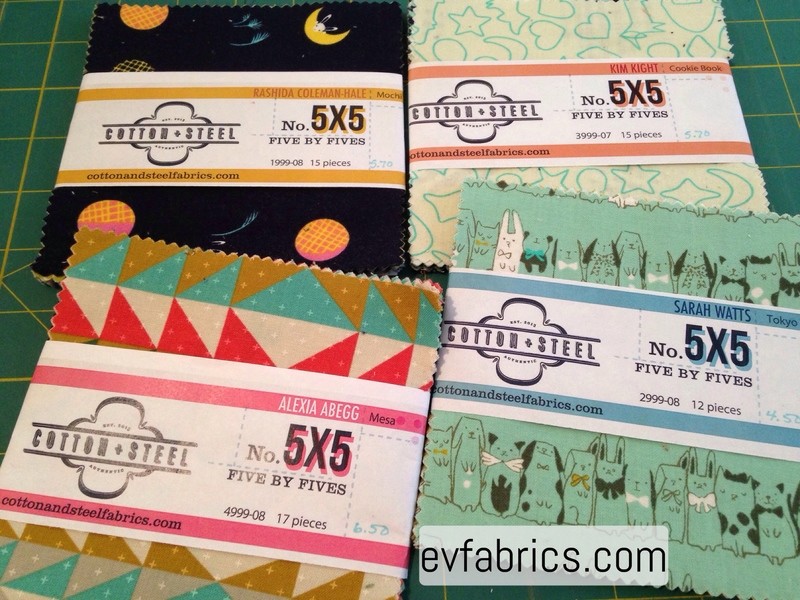 4 Sets (59 pcs) Cotton+Steel 5x5-packs -- VALUE!