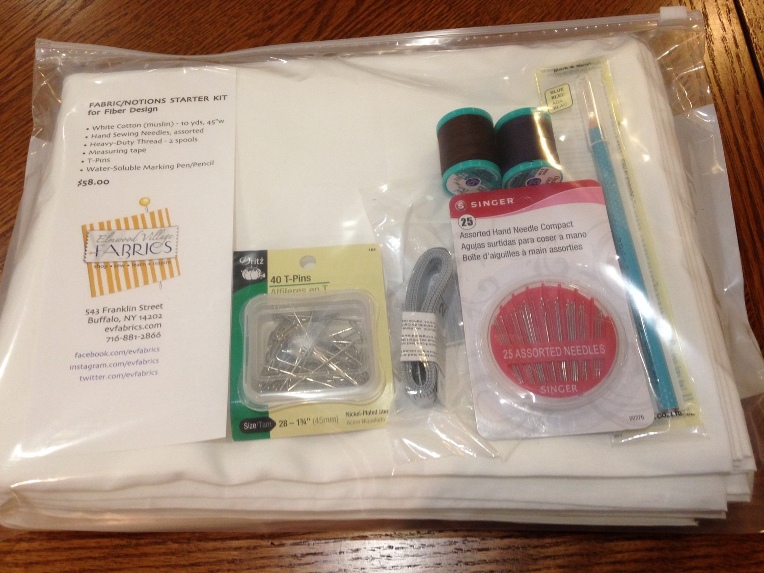 Fabric &amp; Notions Kit for Fiber Design