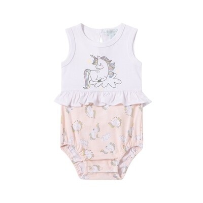 Pyjama voor babymeisjes zonder mouwen unicorn