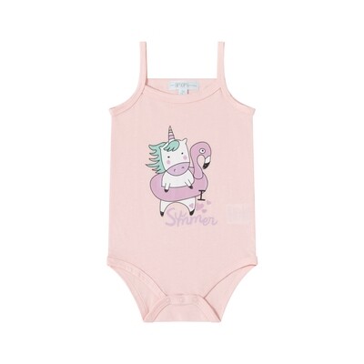 Rompertjes meisjes unicorn roze / wit unicorn ( zomer )