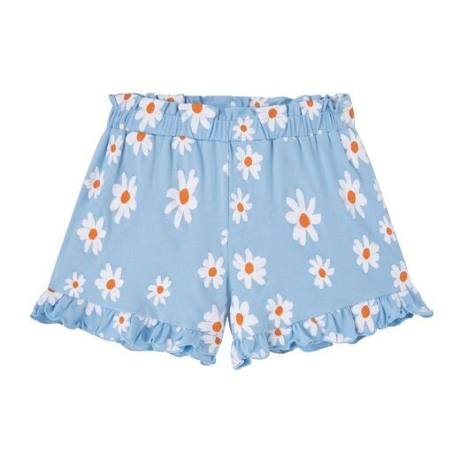 Short kort blauw met bloempjes