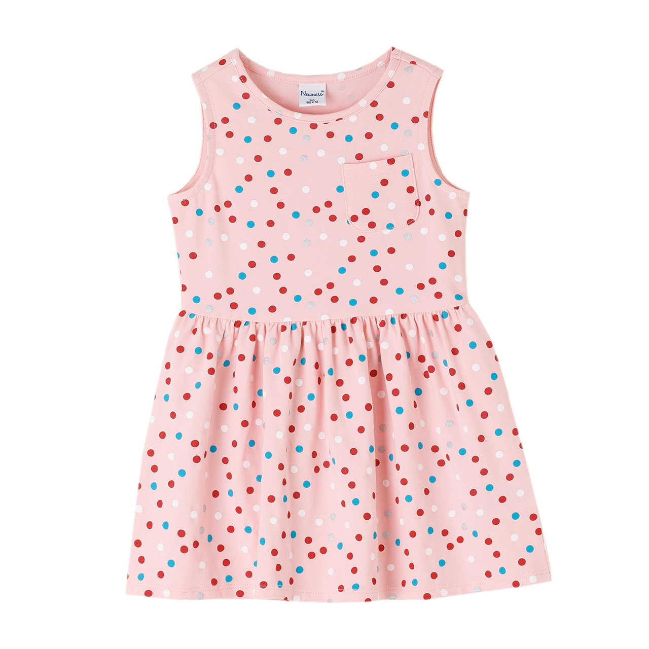 Kleedje roze met stipjes