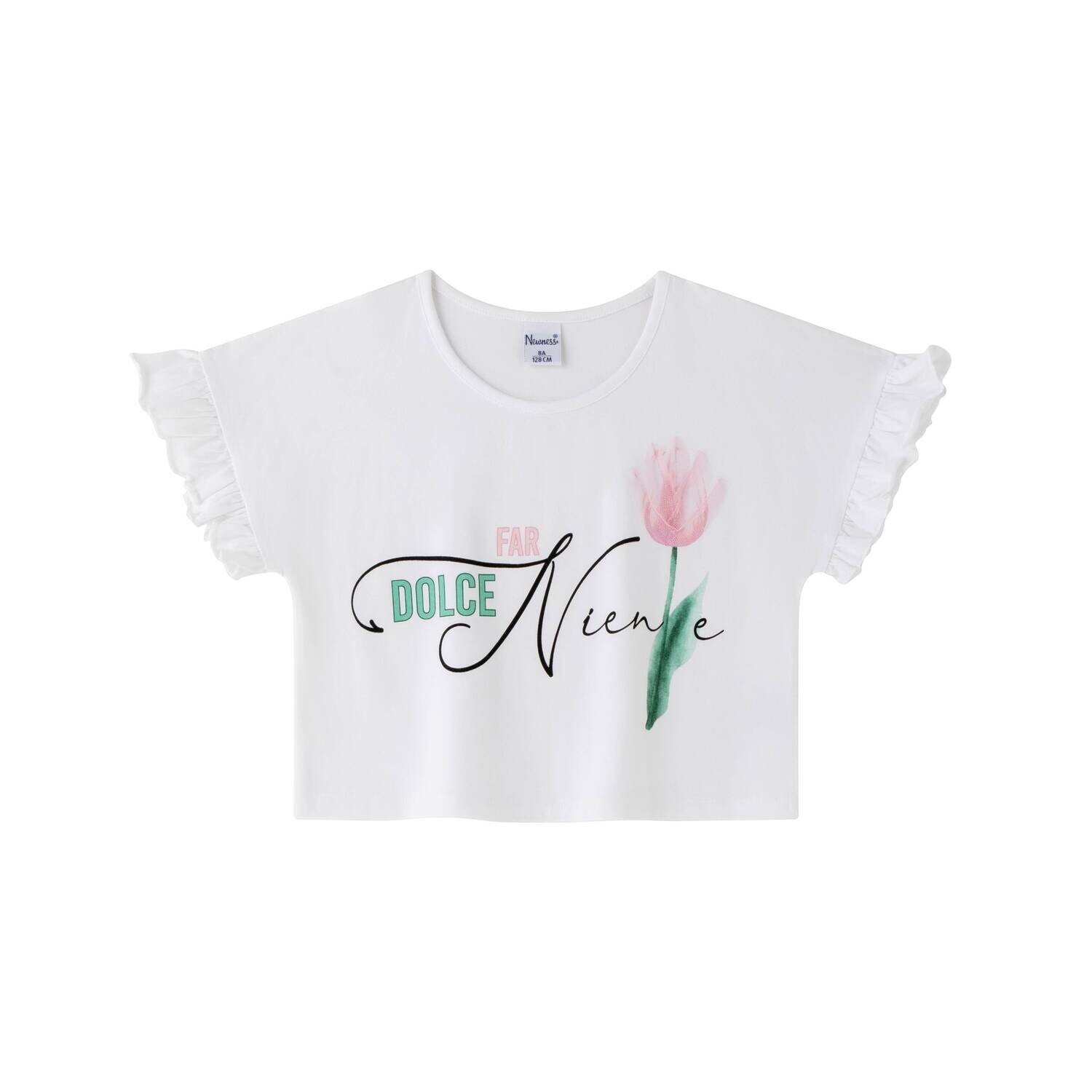 Crop top t-shirt wit