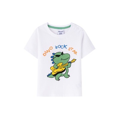 T-shirt wit met dino