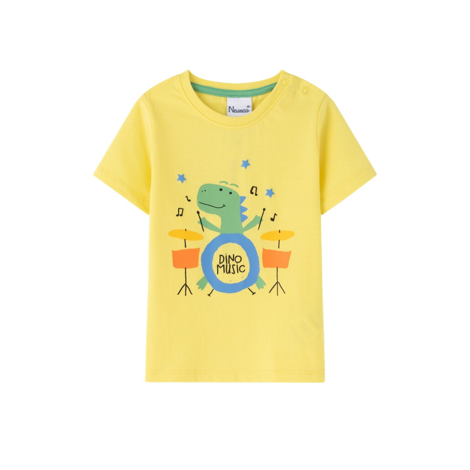 T-shirt geel dino drum