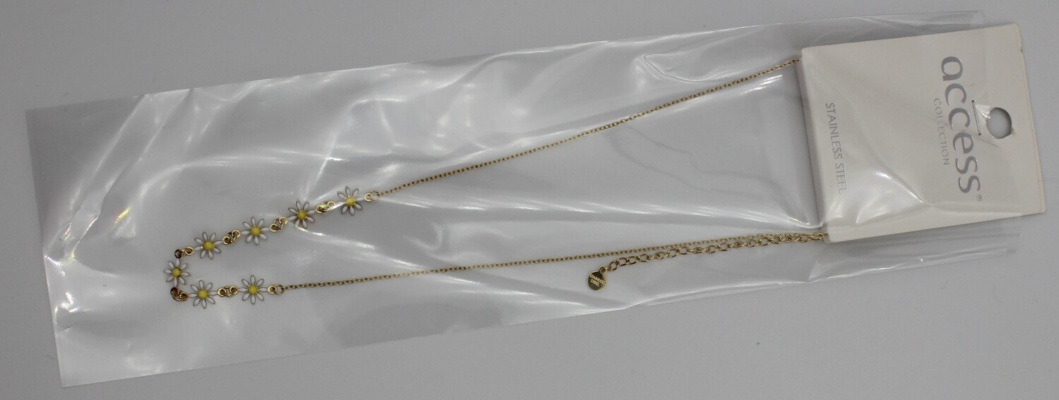 Ketting  witte bloempjes