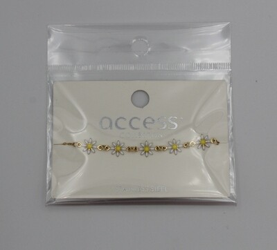 Armband witte bloempjes