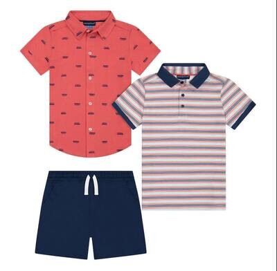 3-delig zomer set Oranje/rood
