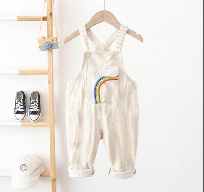 Jumpsuit met regenboog Beige