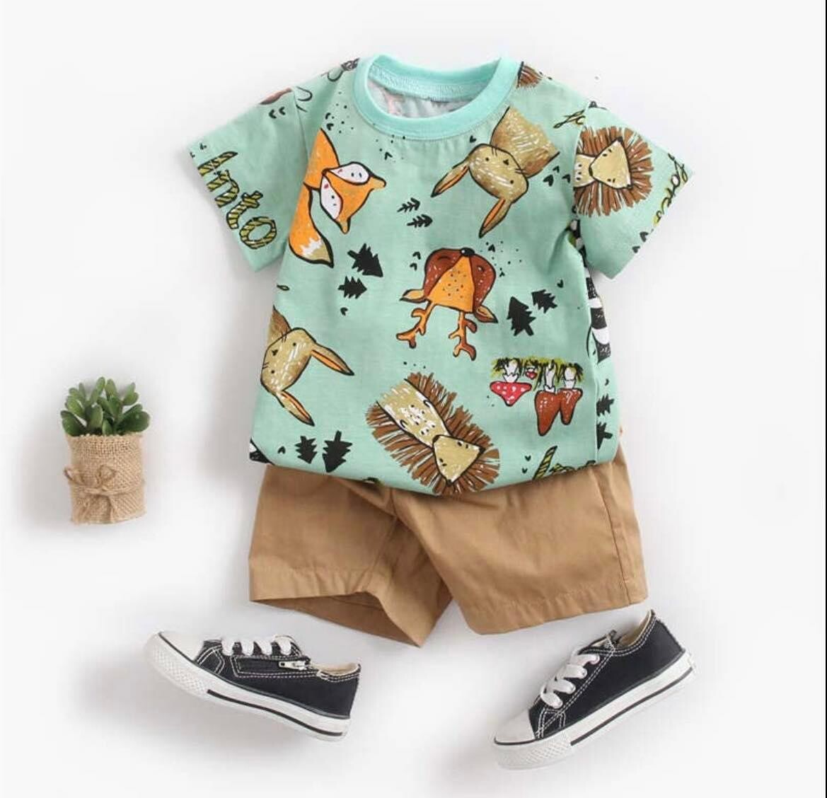T-shirt + Broekje dieren