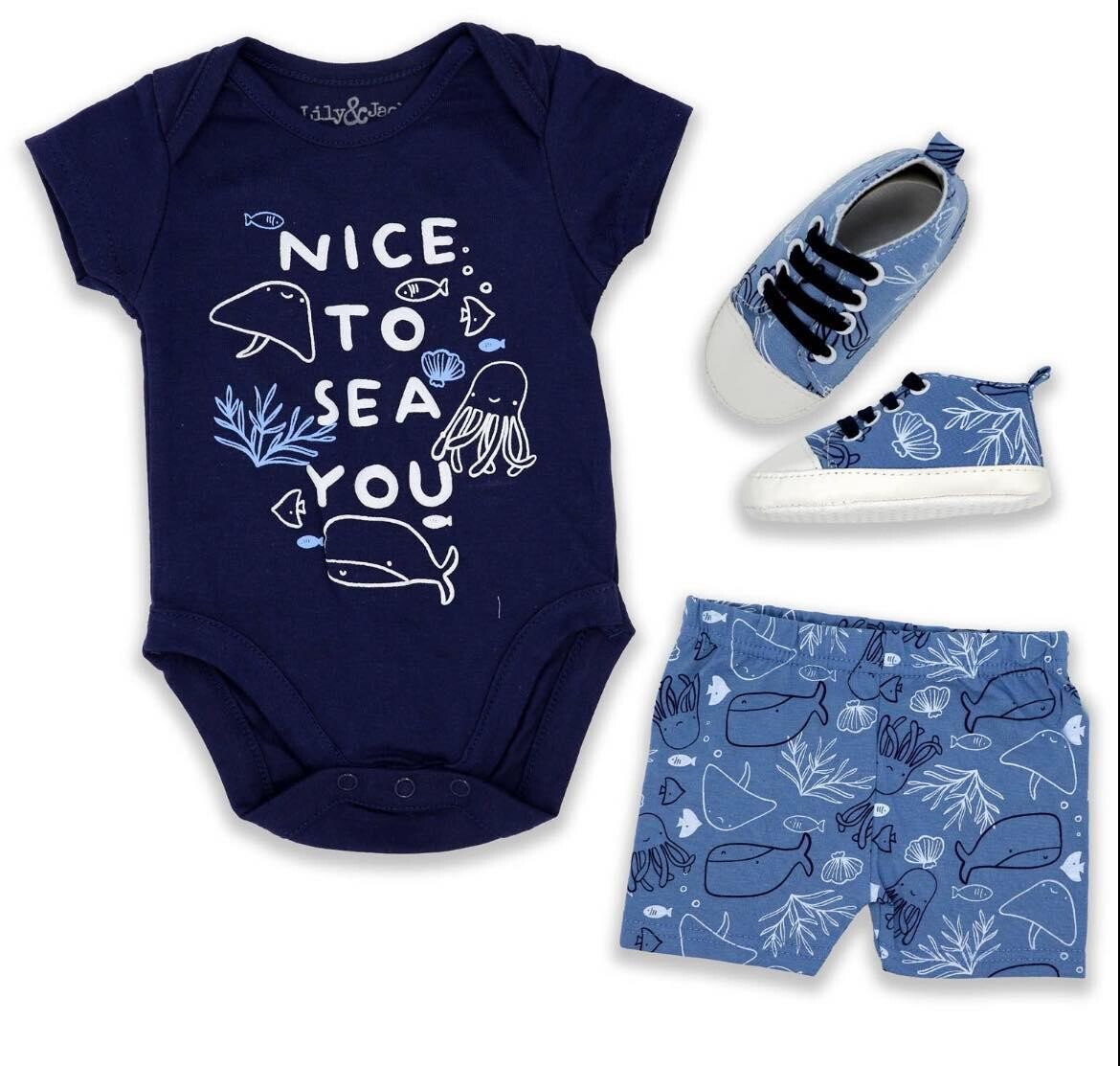 3-Delig set met korte broek en schoentje ZEE