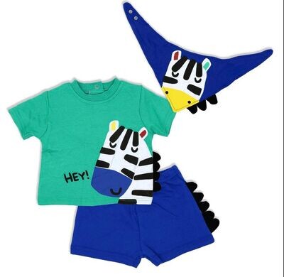 Zebra set zomer met slabbetje