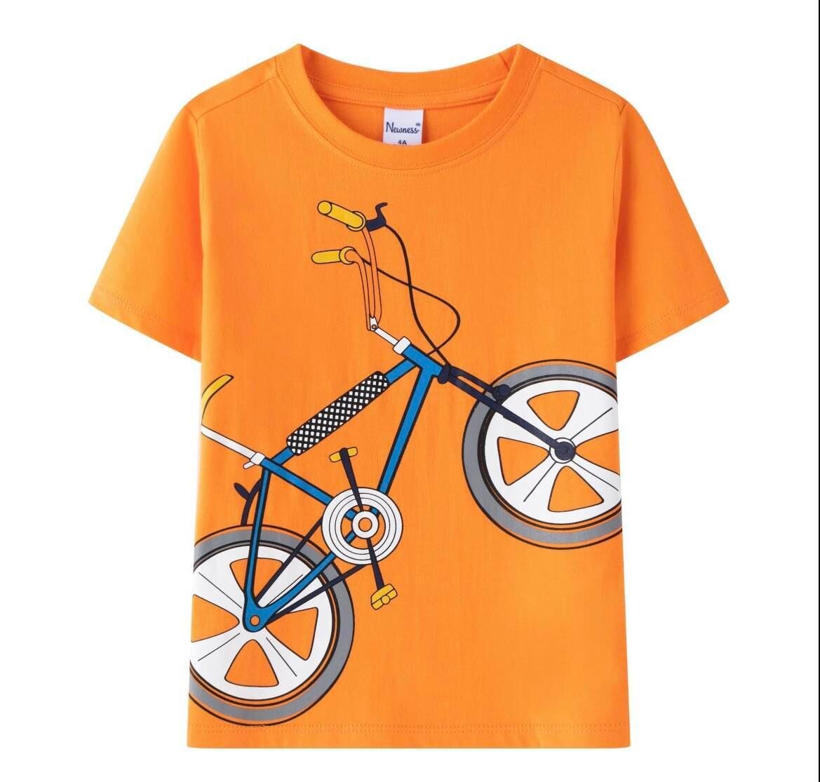 Oranje t-shirt fiets