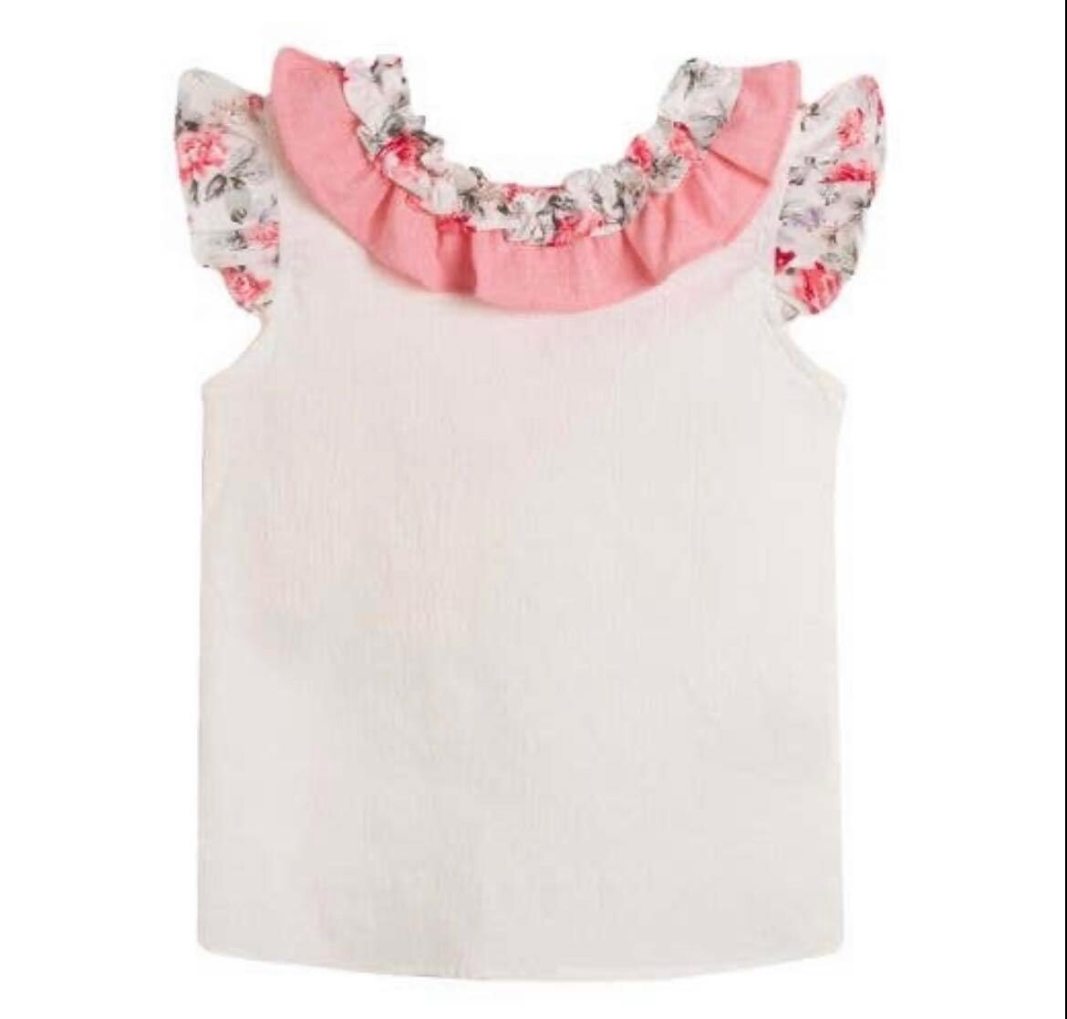 WIT/ROZE Zomers outfit Bloesje + Rokje