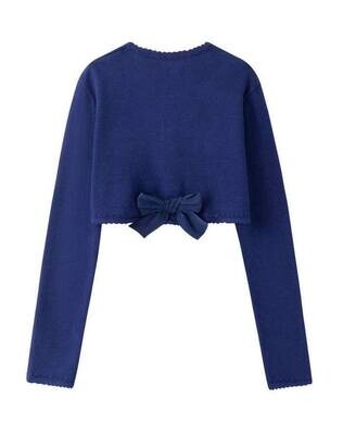 Bolero Blauw met strik