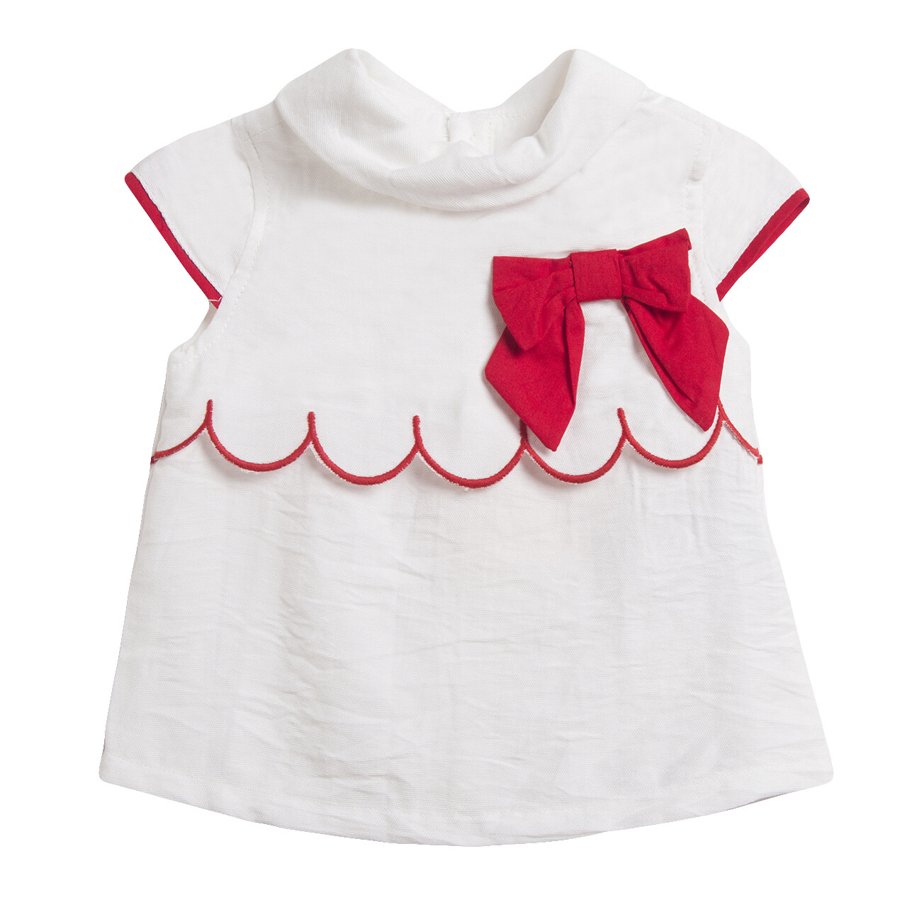 Setje Wit/Rood met bloempjes