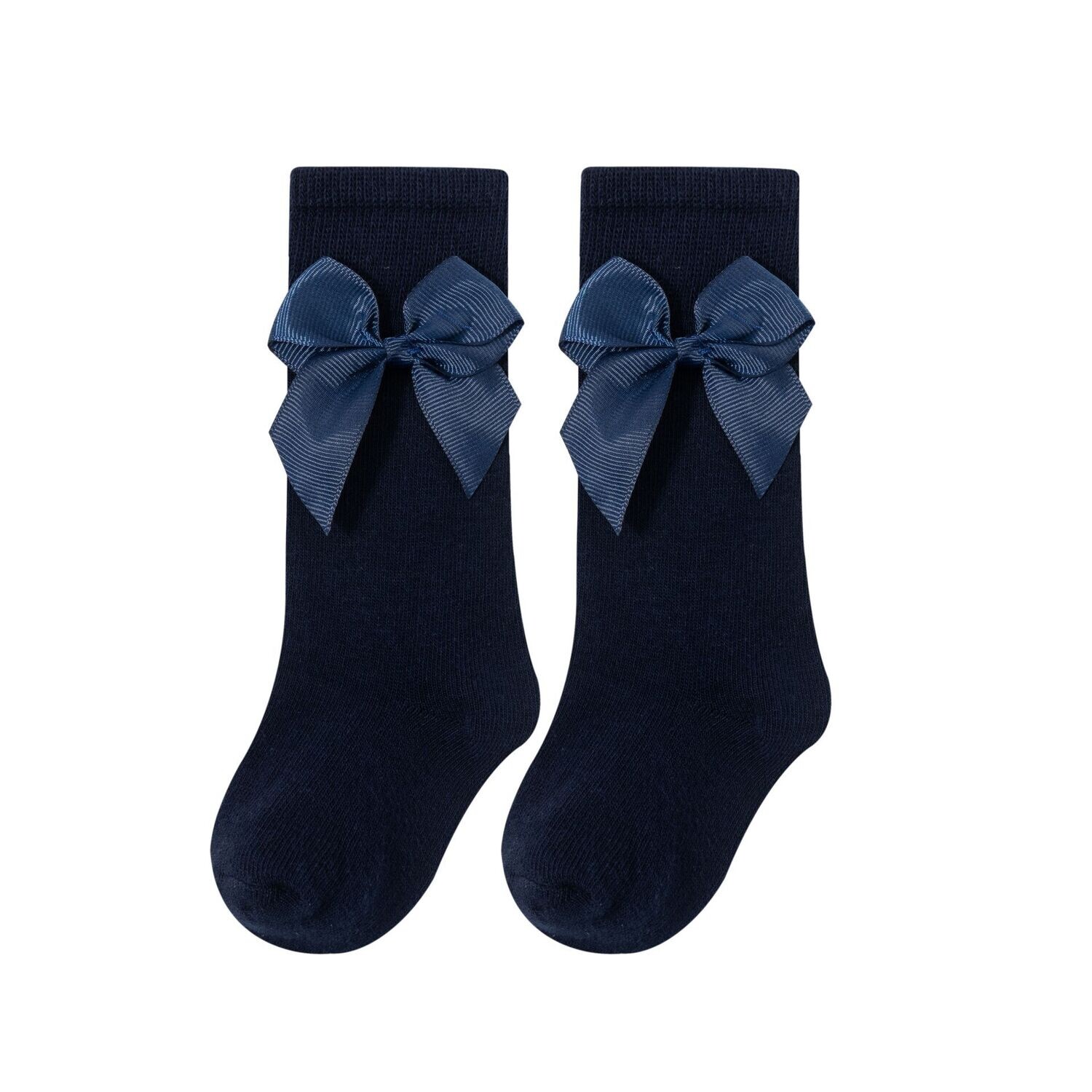 Blauw met strik