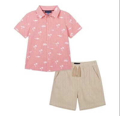 2-Delig set Met Knoopsluiting