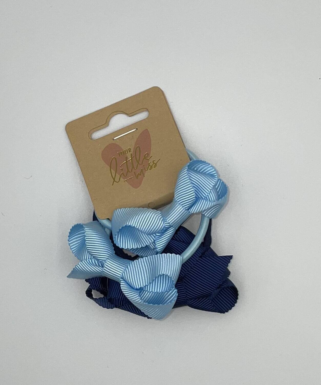 4x rekker met strik - Blauw Donker Blauw