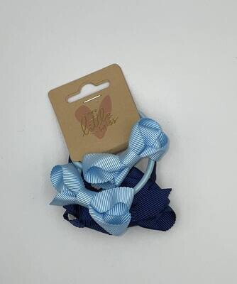 4x rekker met strik - Blauw Donker Blauw