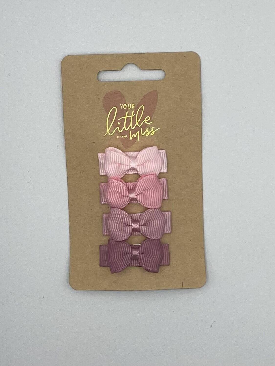 Set haarspeldjes 4x / roze klein