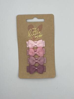 Set haarspeldjes 4x / roze klein